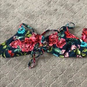 Floral bikini top